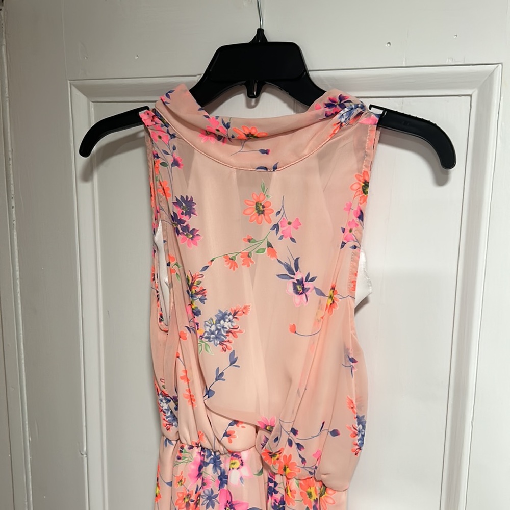 Sienna & sky floral high neck chiffon dress XS